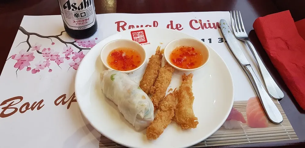 Rouleau de Printemps Et Tempura de Crevettes